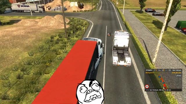 Euro Truck Simulator 2 Multiplayer - Idiots on the road - Funny moments #2 смотреть онлайн