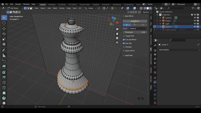 Get Good @ Blender - Chess Pieces - The Queen смотреть онлайн