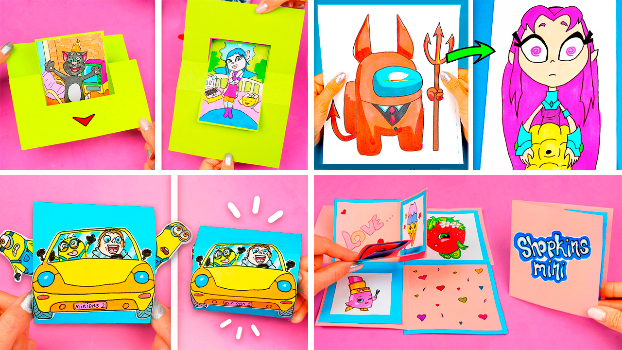 5 Смешных Поделок из бумаги! Бумажные приколы и лайфхаки для школы смотреть онлайн