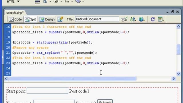 Post code Search engine in php part1 смотреть онлайн