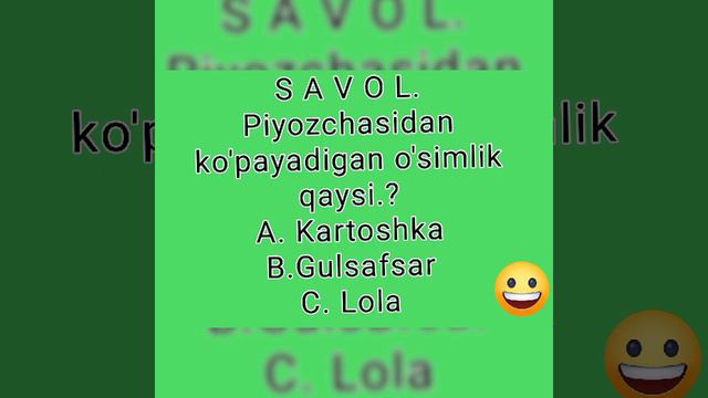 Biologiya Savollar