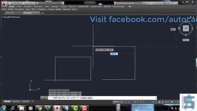 AutoCad 2015 Tutorial 2 : How to Use Line Command in AutoCad смотреть онлайн