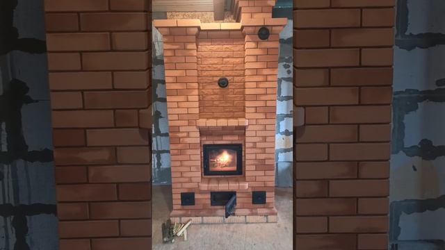 Печь с колоннами из кирпича смотреть онлайн