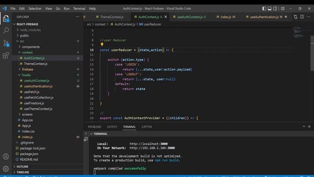 Dispatching actions to modify React Context Global State | Firebase and React project Tamil смотреть онлайн