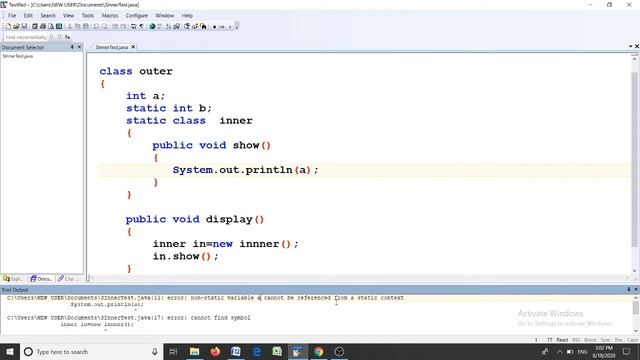 TYBSc Java Static Inner class смотреть онлайн