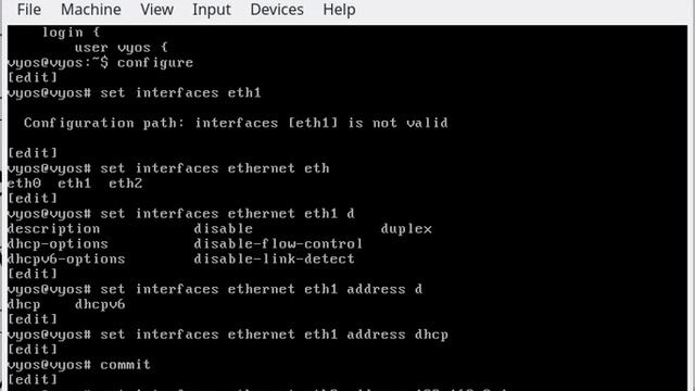 2 VYOS configure config interfaces and ssh смотреть онлайн