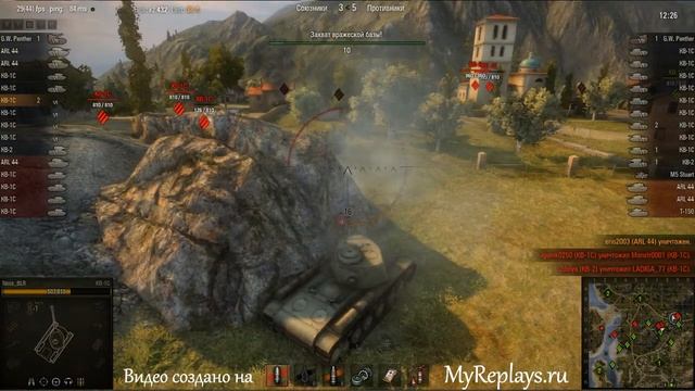 WOT: Рудники - КВ-1С - 6 фрагов - смотреть онлайн