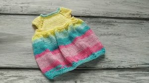 Вязание спицами - Платье для Зайки в стиле Тильда.