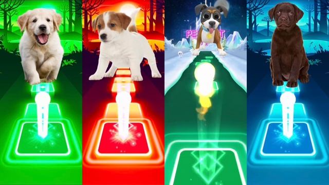 CUTE PUPPIES BATTLE | Tiles hop смотреть онлайн