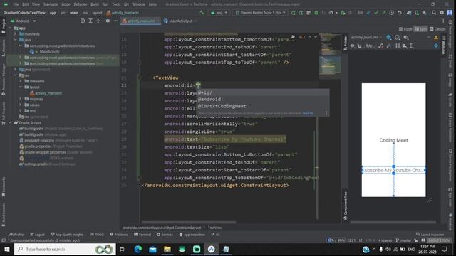 How To Marquee TextView(Continuous Scrolling Text) In Android Studio Kotlin