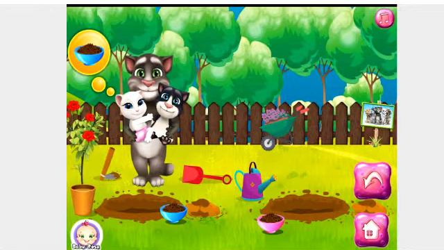 Кот Том садовод игры и мультики для детей смотреть онлайн