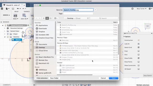 Design Quick Tip Export a Fusion360 Sketch to SVG смотреть онлайн