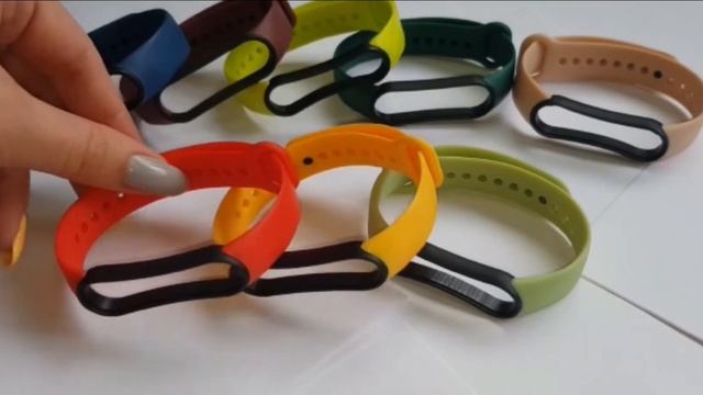 Силиконовые ремешки для Mi band 5 / Mi band 6 смотреть онлайн