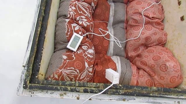 январь на пасеке - как меняется температура на дне улья, после частичного засыпания улья снегом смотреть онлайн