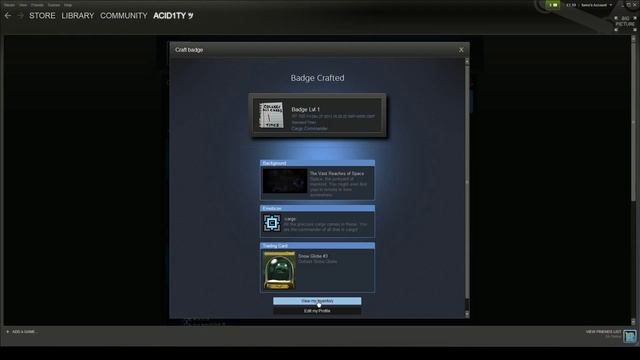 Steam Trading Cards - Cargo Commander Level 1 Badge Crafting смотреть онлайн
