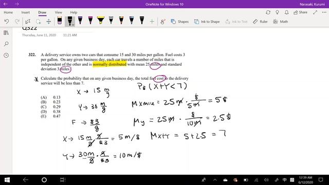 SOA Examp P Question 322 | Normal Distribution смотреть онлайн