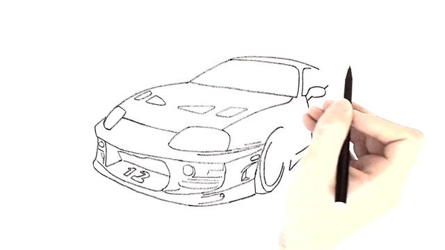 How to Draw Toyota Supra Sports Car | Toyota Supra Çizimi! - (Kolay Araba Çizimi) смотреть онлайн