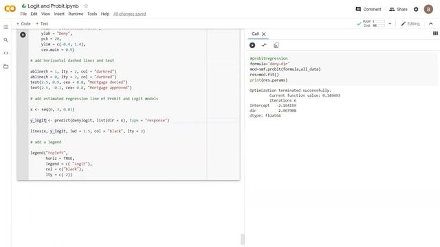 Probit Model implemented in Google Colab using Munnell et al (1996) HMDA Boston data - R and Python смотреть онлайн