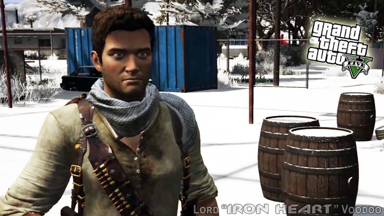 GTA V! НАТАН ДРЕЙК ИЗ UNCHARTED КАТАЕТСЯ НА СНОУБОРДЕ С ГОРЫ ЧИЛИАД! ОБЗОР GTA 5 MODS [ГТА 5 МОДЫ] смотреть онлайн