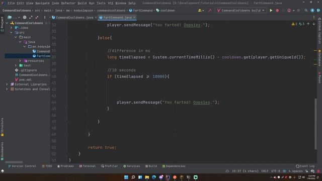 Spigot Plugin Development - 10.5 - Cooldowns