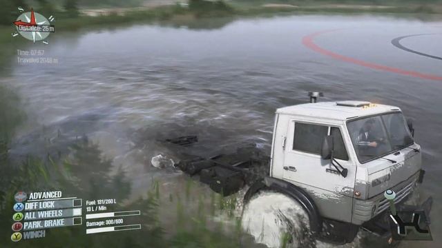Mudrunner: Kamaz hardly goes to the rocky uphill смотреть онлайн