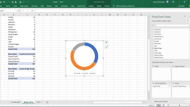 30 MINUTES - HR DASHBOARD 100% PIVOT TABLE AND FORMULA смотреть онлайн