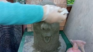 Что я Сделала из Пластиковой Бутылки Старой Простыни и Цемента