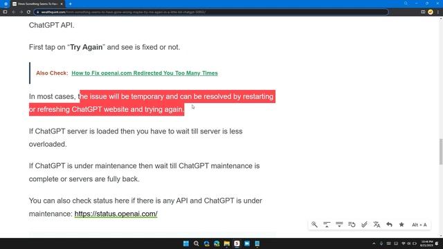 How to Fix Hmm Something Seems To Have Gone Wrong, Maybe Try Me Again In A Little Bit Error ChatGPT смотреть онлайн