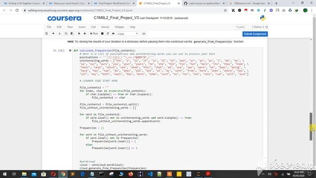 Final Project: WordCloud Crash Course on Pythonby Google смотреть онлайн