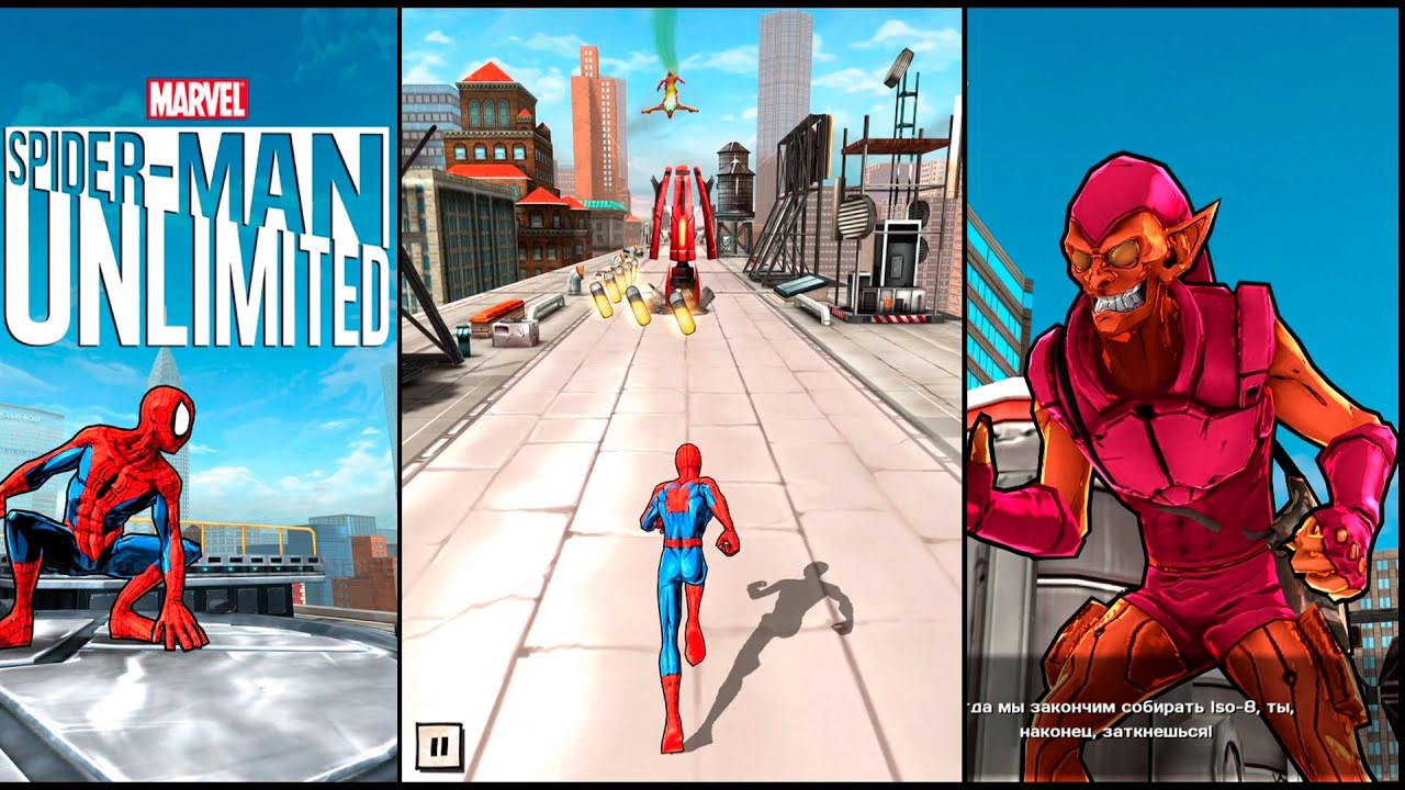 Spider-Man Unlimited Gameplay Traning Stage #1 (мобильная версия) IOs