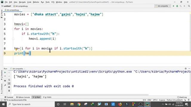 List comprehension in python programming with pycharm смотреть онлайн