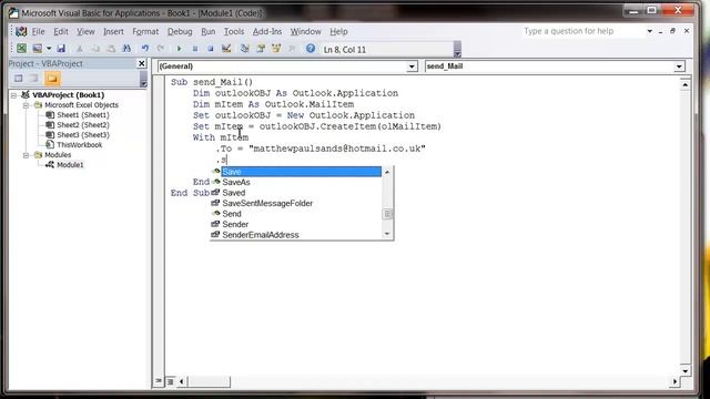Excel 2010 VBA Tutorial 61 - Sending Emails смотреть онлайн