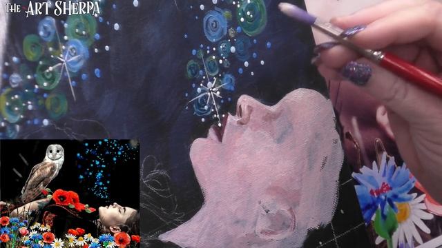 Lechuza Fairytale the face and Skin Acrylic painting step by step BAQ part #4 | TheArtSherpa смотреть онлайн
