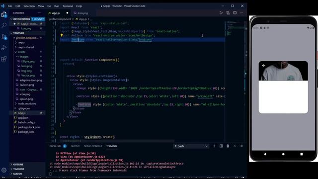 Building a profile component layout with React Native & Expo смотреть онлайн