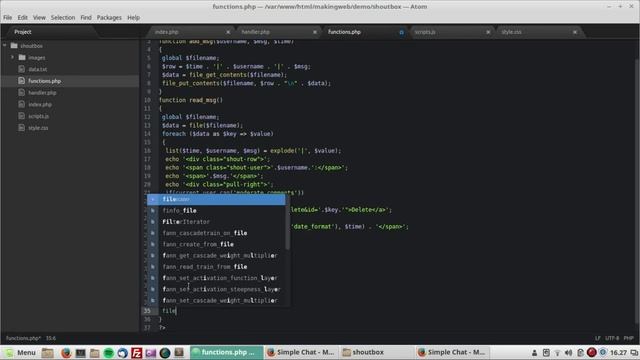 Realizzare una shoutbox: Chat con Php e jQuery смотреть онлайн