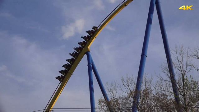 The Nitro Roller Coaster at Six Flags Great Adventure in Jackson New Jersey Ultra HD 4K смотреть онлайн