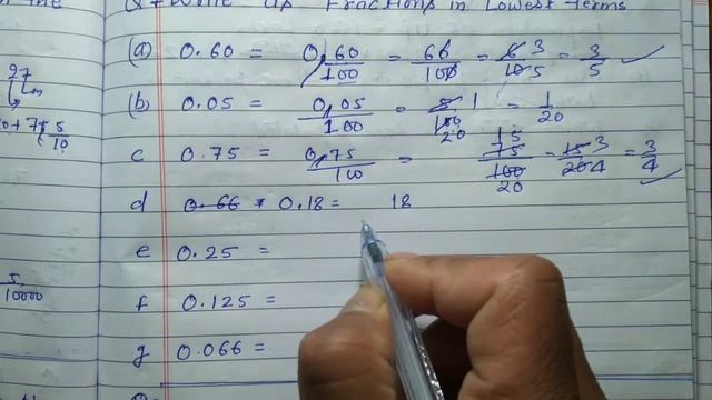 Class 6 - Exercise 8.2 - Q 7 | Write as fractions in lowerest terms смотреть онлайн