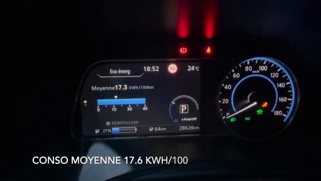Nissan leaf 40 kwh consommation et autonomie à 130 km/h смотреть онлайн