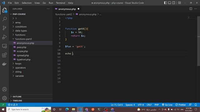 #82 - functions - function as string | php course | learn php in arabic смотреть онлайн