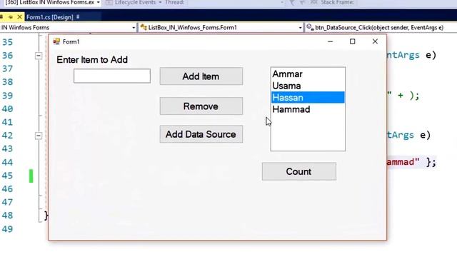 ListBox Control - Windows Forms - C# | Urdu , Hindi смотреть онлайн