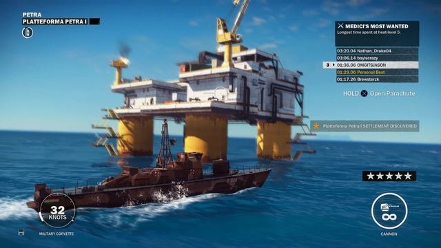 Just Cause 3 - Platteforma Petral Oil Rig Liberated: Epic Battleship & Helicopters 5 Stars Gameplay смотреть онлайн