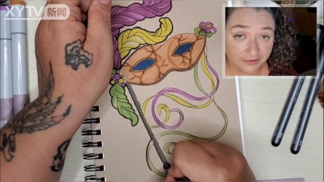 To Doodle To(Thurs)day #MardiGras #Mask смотреть онлайн