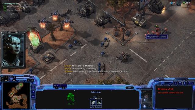 StarCraft 2 Wings of Liberty Reversed Campaign Mission 1 - Liberation Day смотреть онлайн