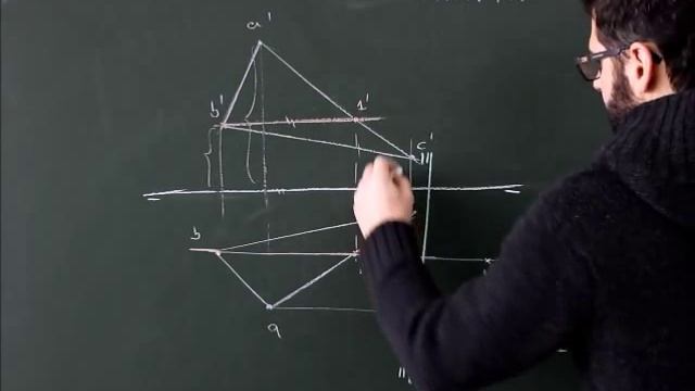 Sistema diédrico, cambio de plano, hallar la verdadera magnitud de un triángulo por cambios de plan смотреть онлайн