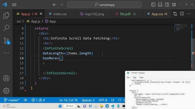 React.js Example to Implement Infinite Scrolling on Page Scroll Using react-infinite-scroll in JS смотреть онлайн