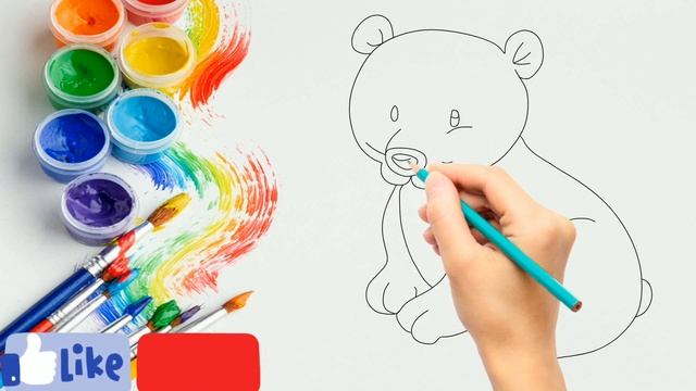 How to Cute Draw a Bear Step by Step for Beginner #Bear смотреть онлайн