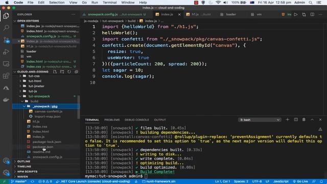 Snowpack | Unbundled and bundled build using snowpack | Snowpack vs Webpack build tool смотреть онлайн
