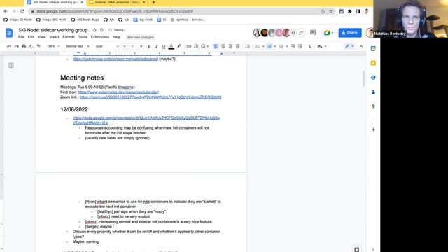 SIG Node Sidecar WG 2022-12-06 смотреть онлайн