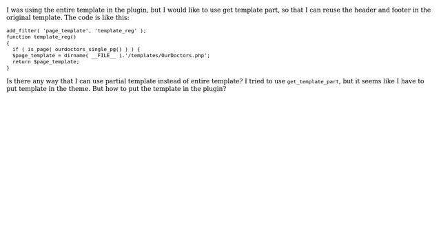 Wordpress: How to use get_template part in the plugin? смотреть онлайн