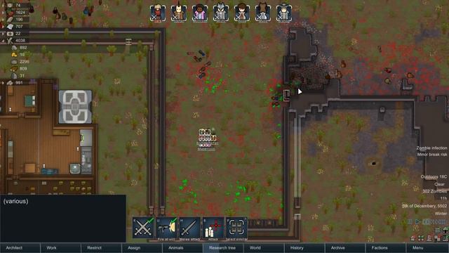 [18] Good Bye Killbox, Hello Wall Turrets! | RimWorld B18 Zombieland смотреть онлайн